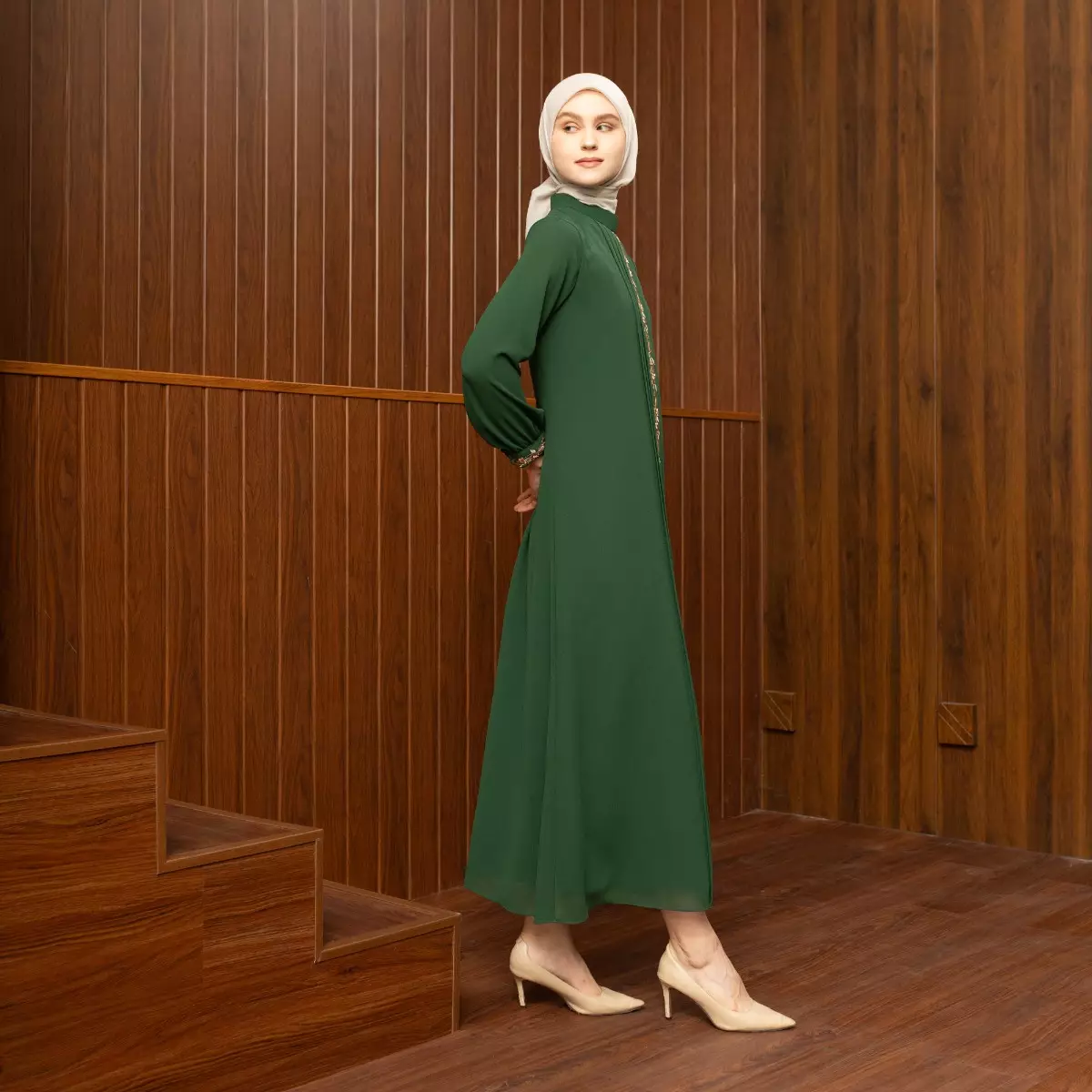 EPC Gamis Keira - Hunter Green - Embroidery Collection