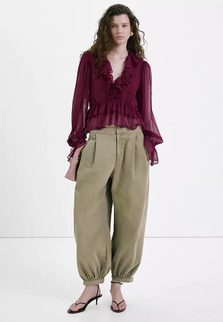 Fluid Ruffled Blouse