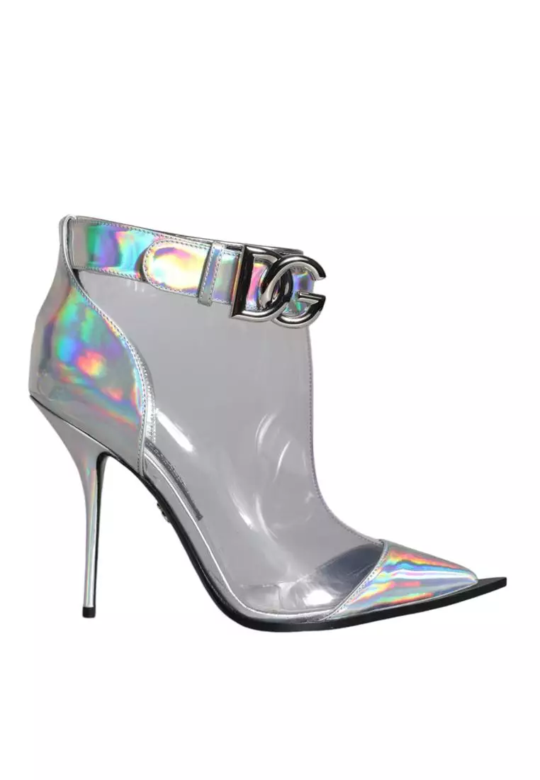 Buy Dolce Gabbana Iridescent PVC and Leather Ankle Boots 2025