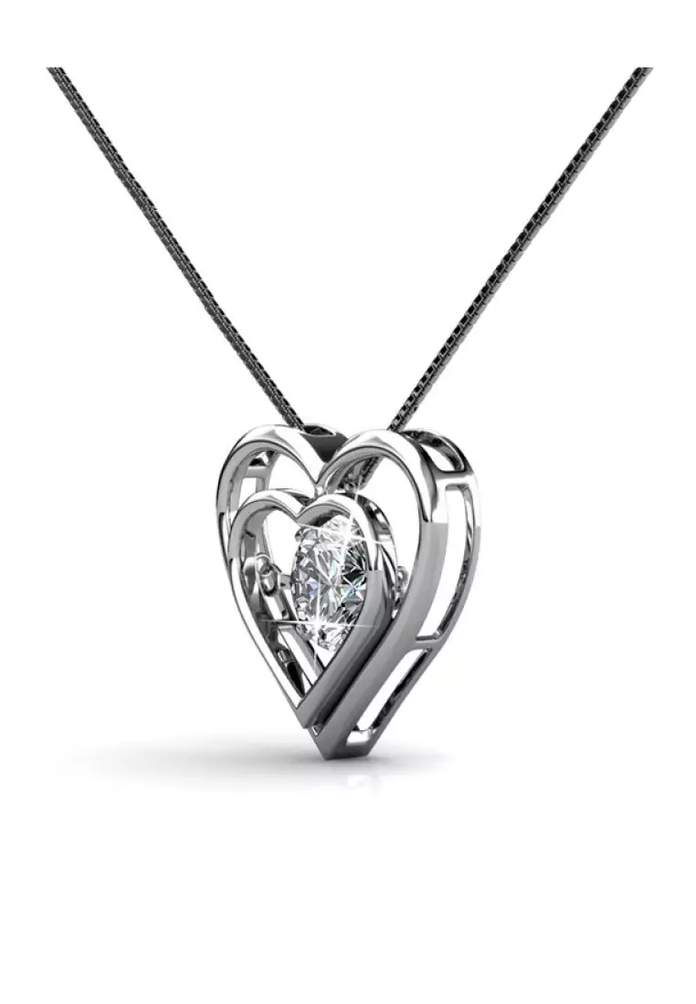Twinkle Heart Pendant‏ - Kalung Crystal Swarovski by Her Jewellery