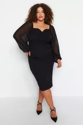 plus size evening dress singapore Ever-Pretty Inclusive Plus Size V Neck Formal Evening Dress With Sleeves main image 0
