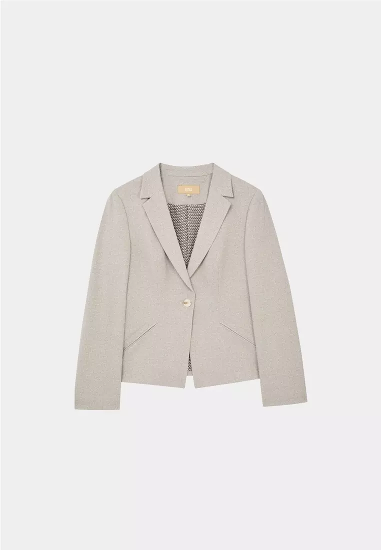 Light Khaki Twill Stretch Jersey Notch Lapel Suit