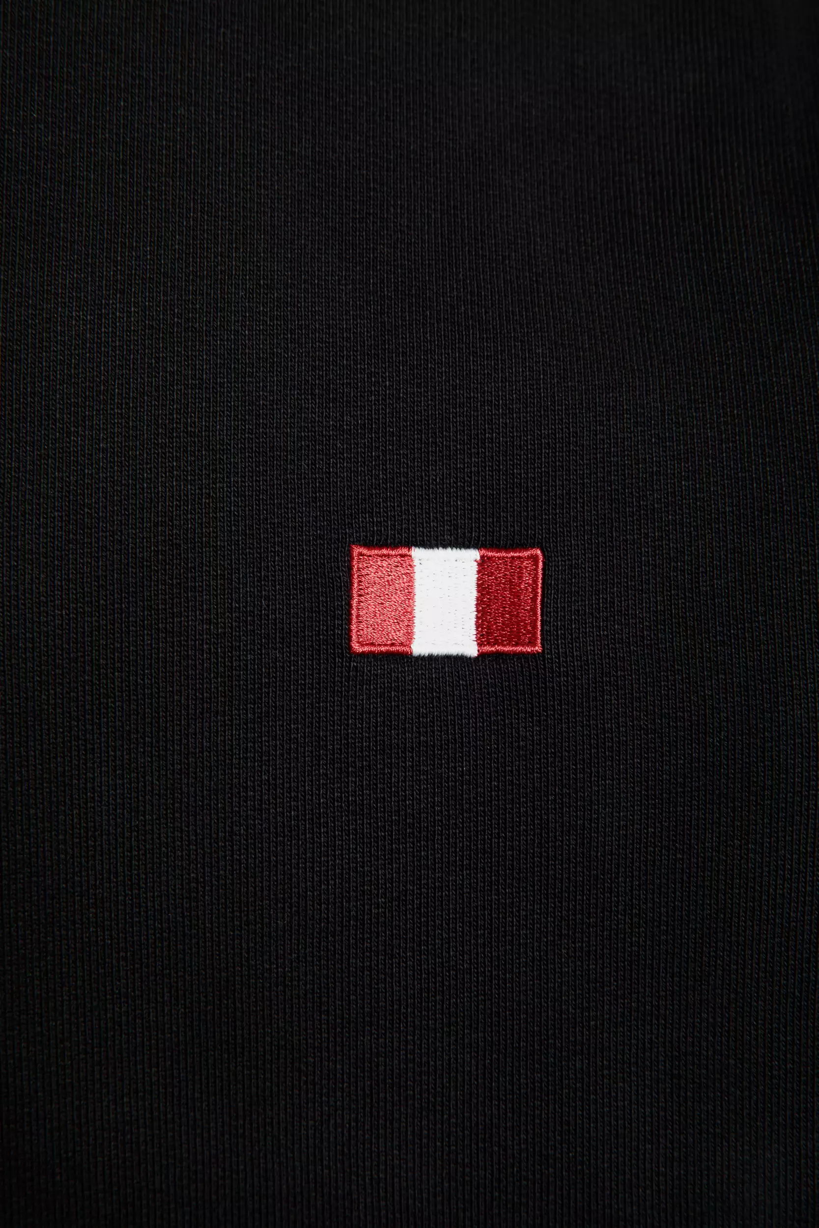 Crewneck Sweatshirt With a Bally Flag in Cotton - Black