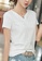 HAPPY FRIDAYS white Patch Textured Fabric Short Sleeve T-shirt JW GW-88872 29A5EAAB39A2C2GS_4