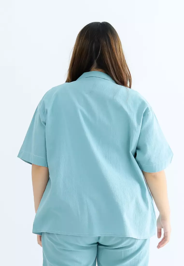 Plus Size Blazer Lorraine Carulean Blue