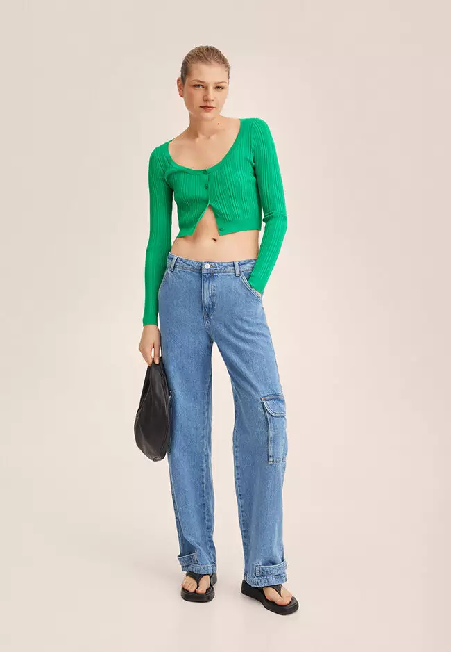 Crop Ribbed Cardigan