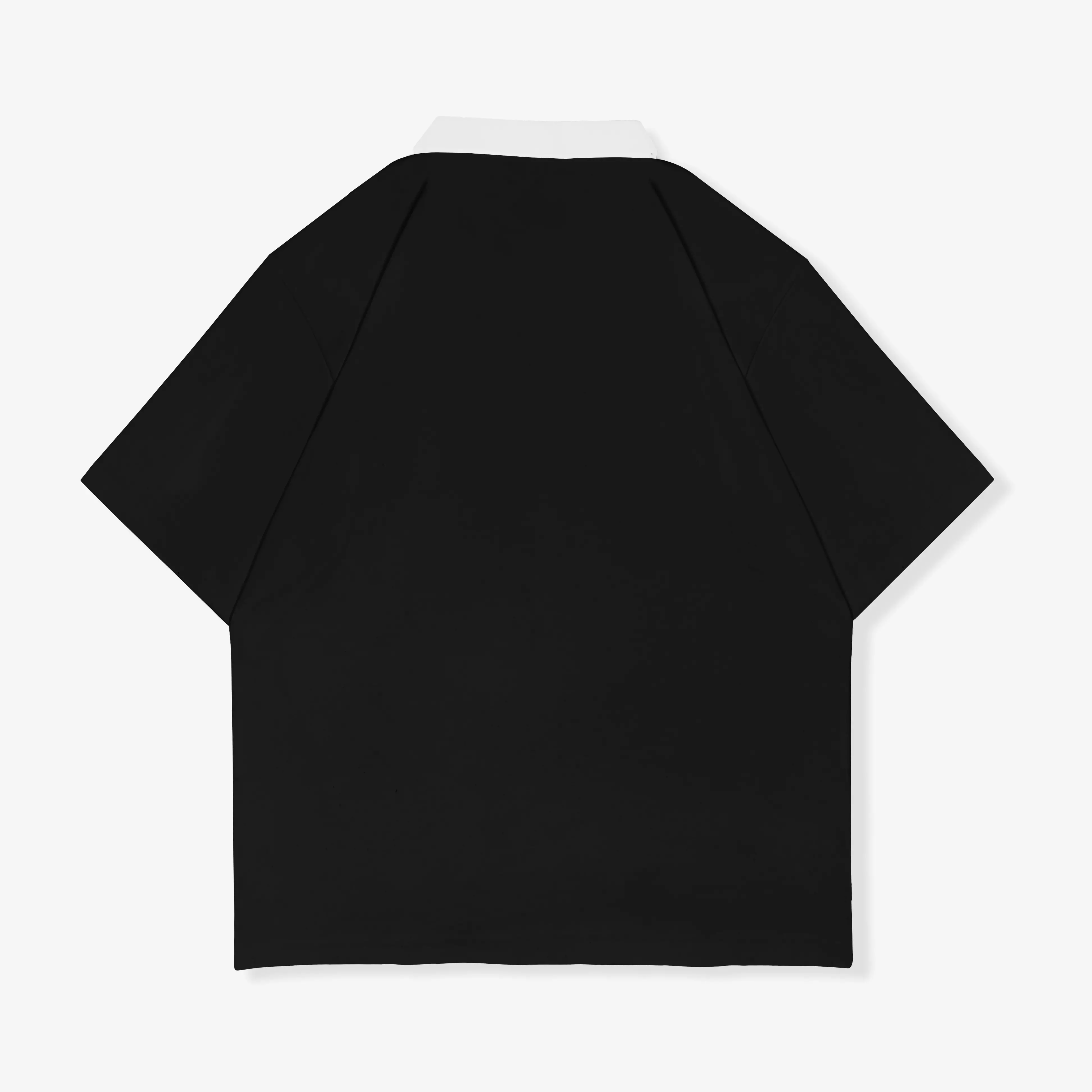 OOTDSUPPLY Oversize Polo Shirt Underrated Black & White Collar l Kaos Polo Pria dan Wanita OVZ-PS013