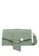 Strathberry green MINI CRESCENT SHOULDER BAG - SAGE WITH VANILLA STITCH E6B05AC8BEC8DCGS_1