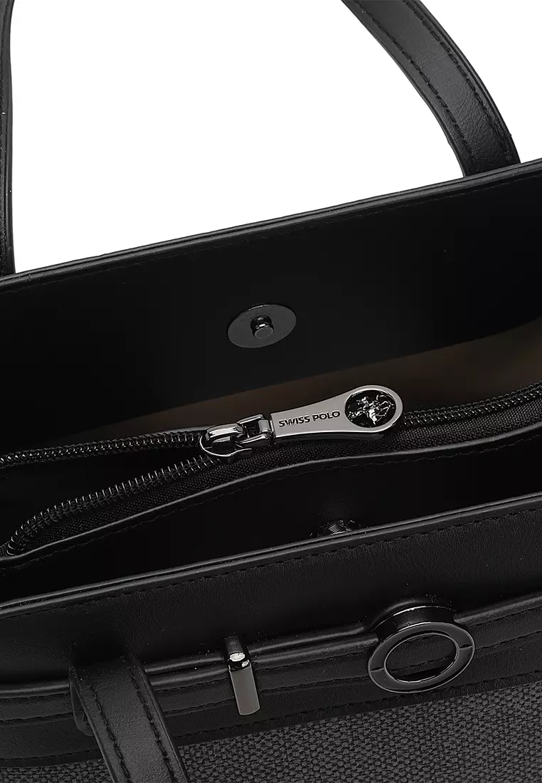 Women's Top Handle Bag / Sling Bag / Crossbody Bag / Shoulder Bag (Tas Tangan Wanita / Tas Selempang Wanita / Tas Bahu Wanita) - Hitam