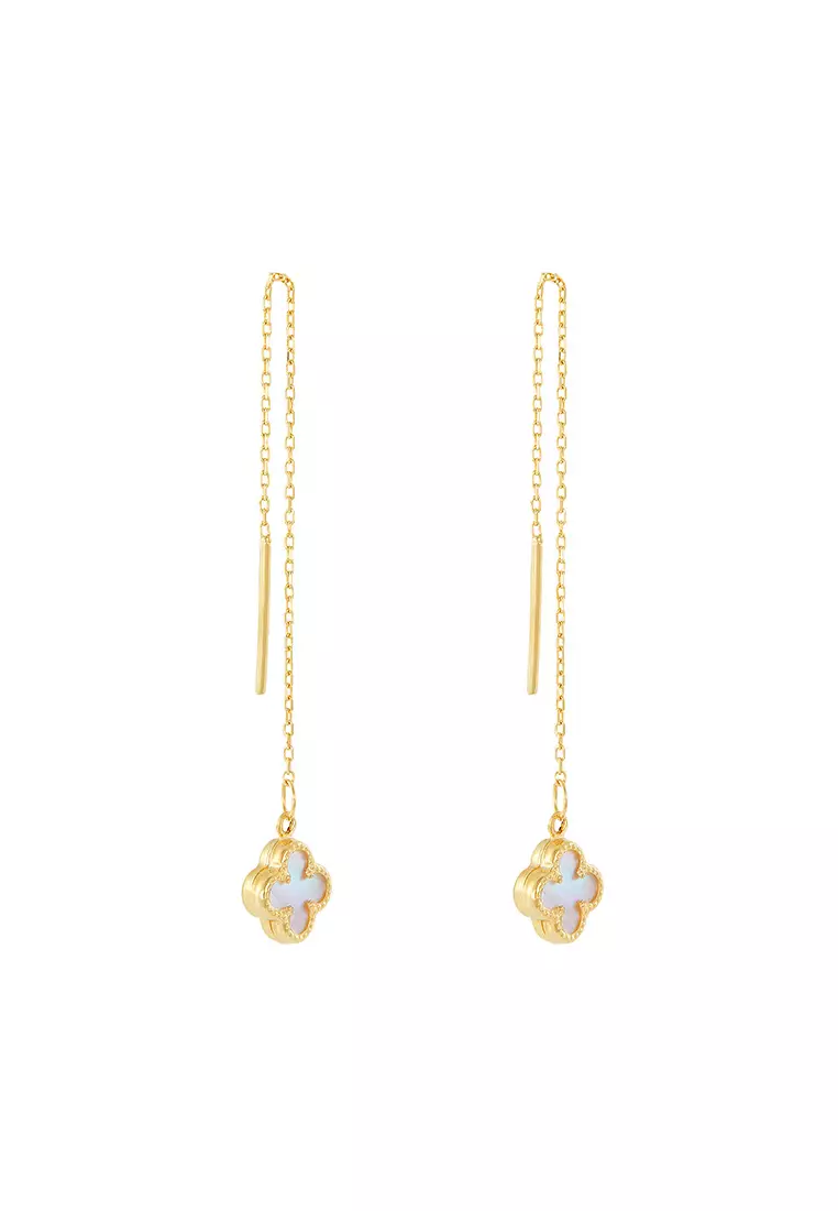 HABIB Mother Of Pearl Earrings in 585/14K Yellow Gold YOET-60001