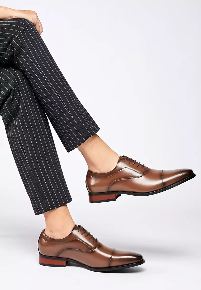 Leather Cap Toe Business Shoes KB888-1