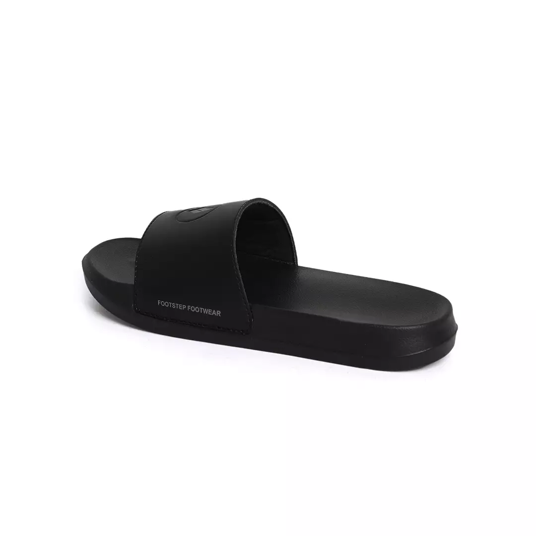 Curva Grey Sandal Pria Slide - Footstep Footwear