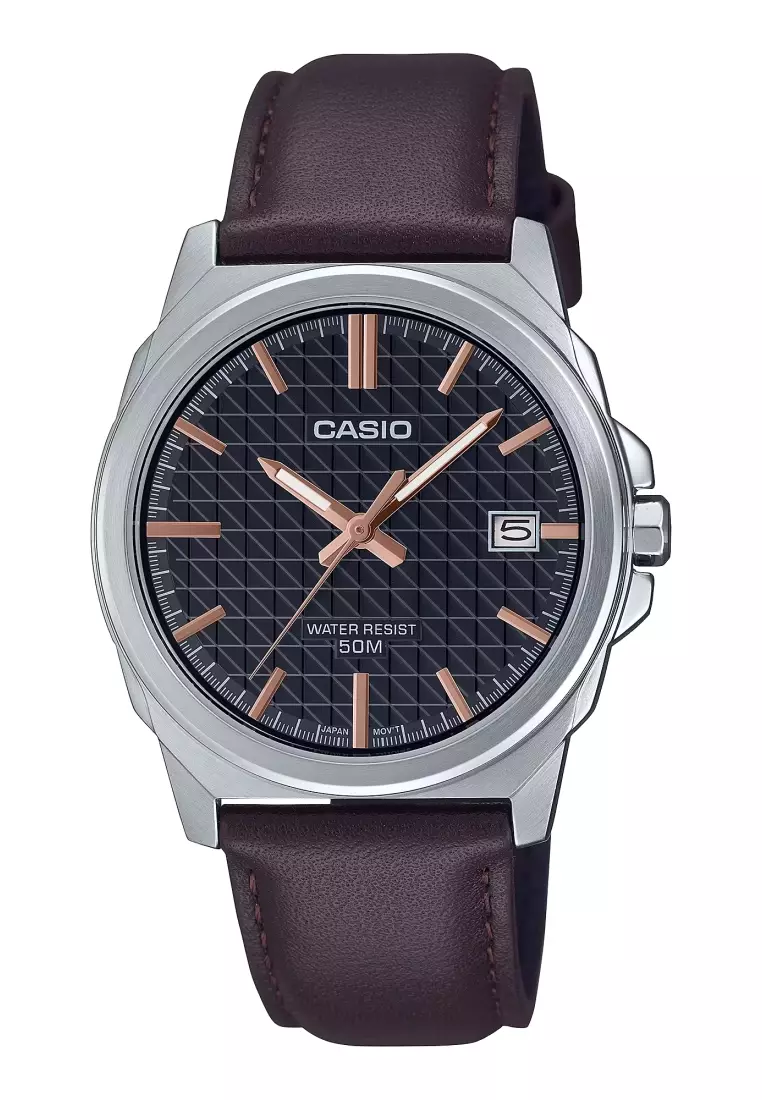 Casio Analog Fashion Leather Watch (MTP-E720L-5A)