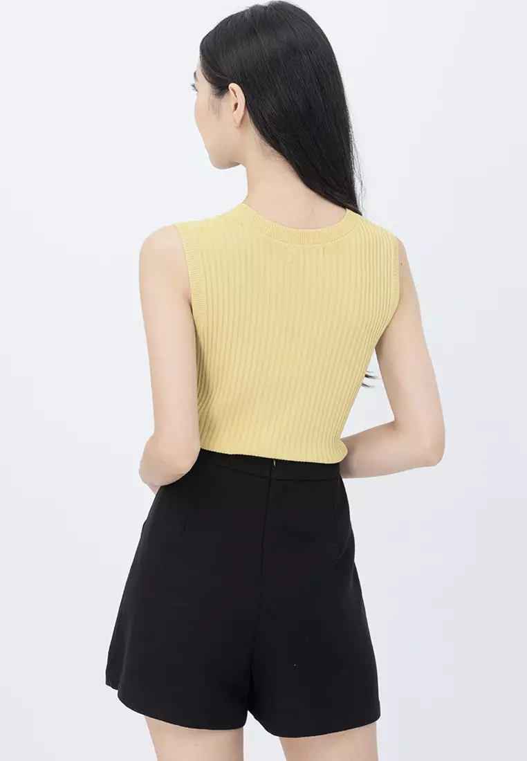 Knitted Sleeveless Basic Top