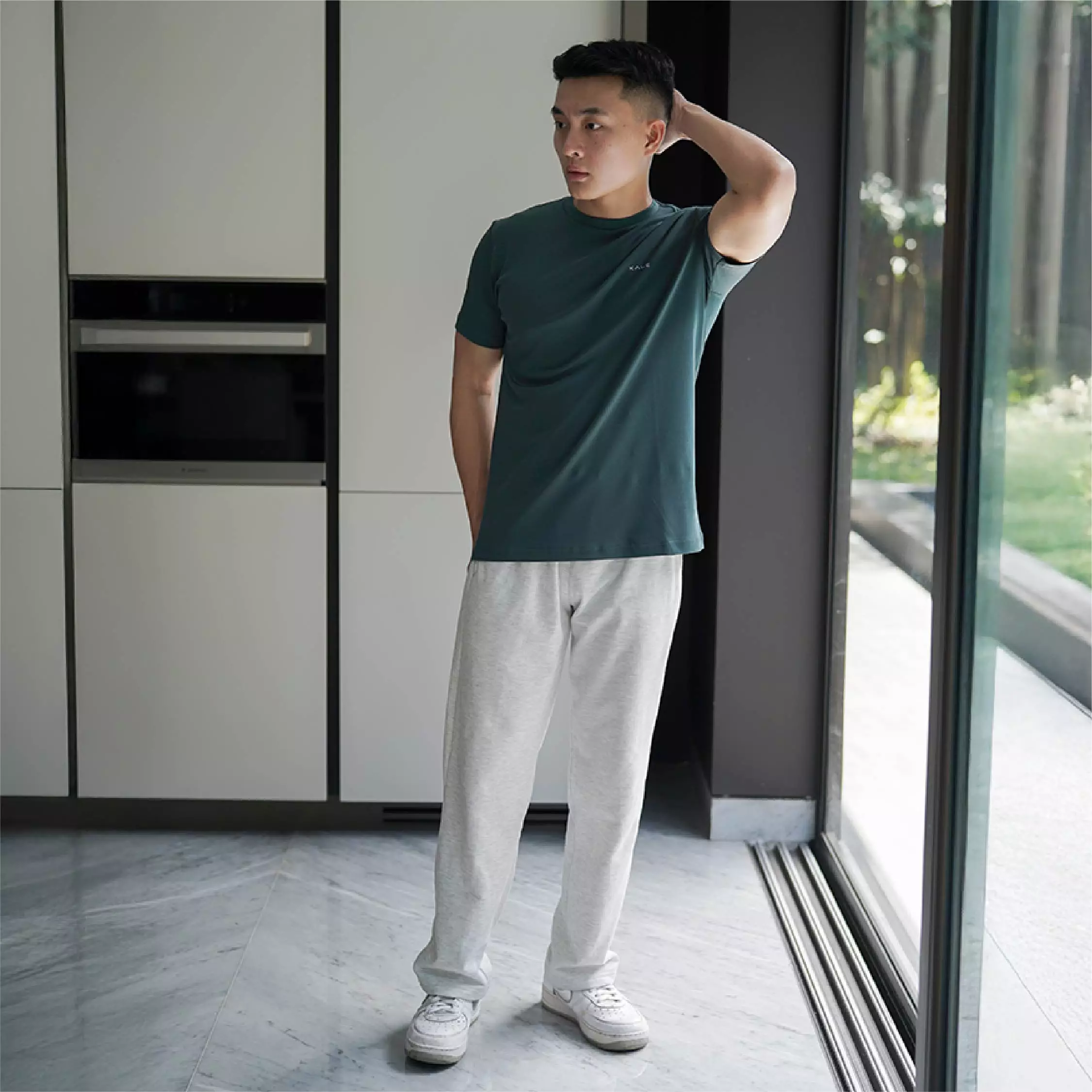 Kale JUNO DARK TOSCA/ Cotton Cloudy / Atasan Kaos Pria / Kaos Basic Pria 