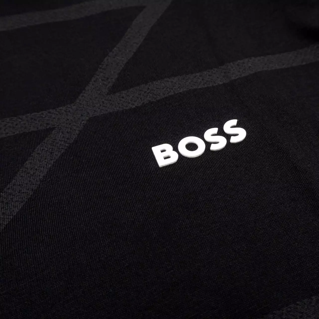 Philix Slim-Fit Polo Shirt in Cotton with Printed Pattern Black