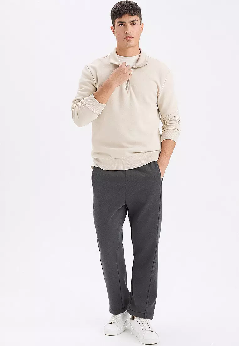 Sporty Drawcord Panel Sweatpants