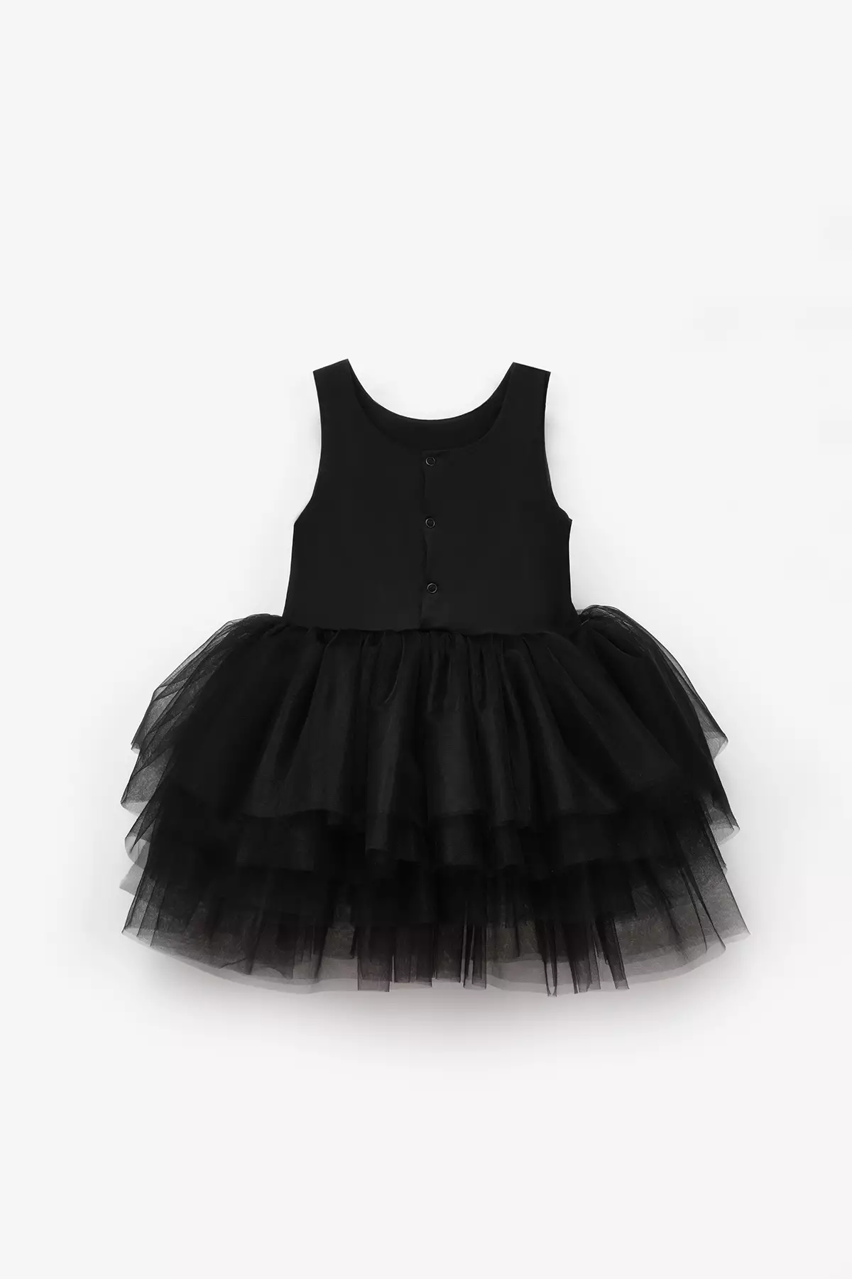 black tutu mini dress DEBBY TUBE TOP FISHBONE MESH TULLE TUTU MINI DRESS IN BLACK – AIIZIE main image 1