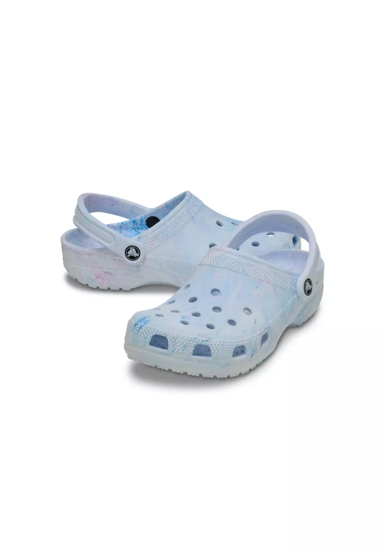 Classic Watercolor Marbled Clog in Oxygen Swirl