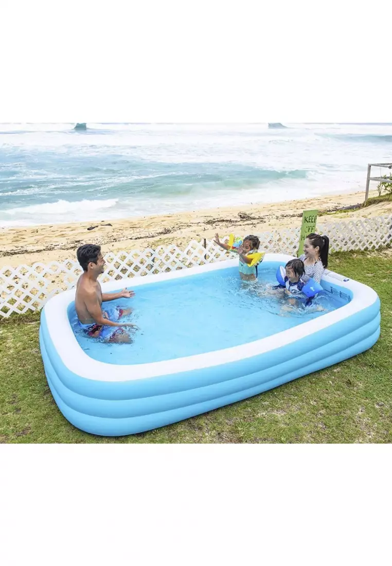 Giant Rectangular Inflatable Pool 120X72X22"