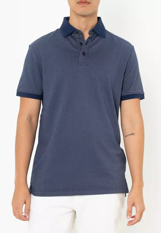 Single Jersey Jacquard Reg Polo Shirt - Tommy Mainline
