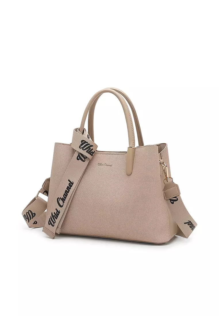 Women's Top Handle Bag / Sling Bag / Crossbody Bag / Shoulder Bag (Tas Tangan Wanita / Tas Selempang Wanita / Tas Bahu Wanita) - Cokelat