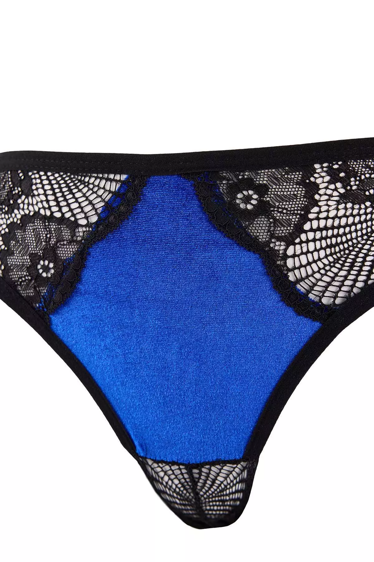 Cobalt Velvet/Lace Push Up Underwear Set Thmss26Cc24