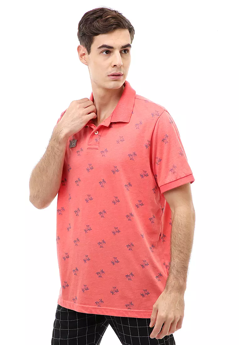 Jack T-Shirt Atasan Kasual Kaos Polo Pria Short Sleeve Material Cotton ORIGINAL - Orange