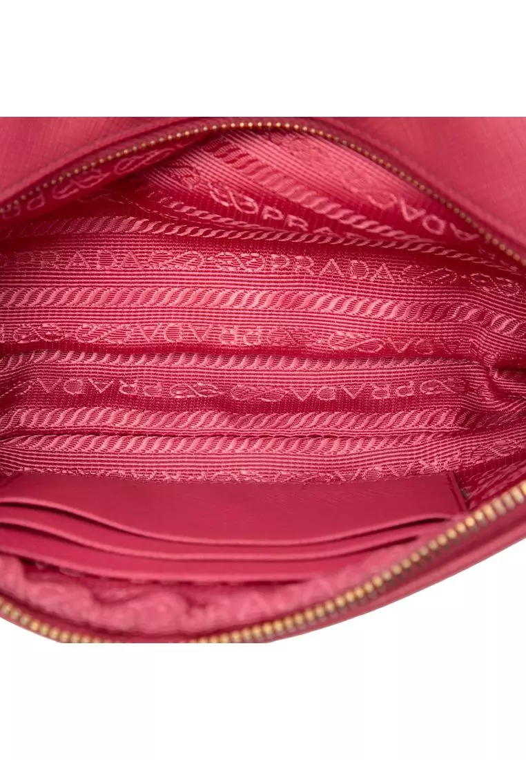 Pre-Loved Prada Mini Saffiano Double Zip Camera Bag