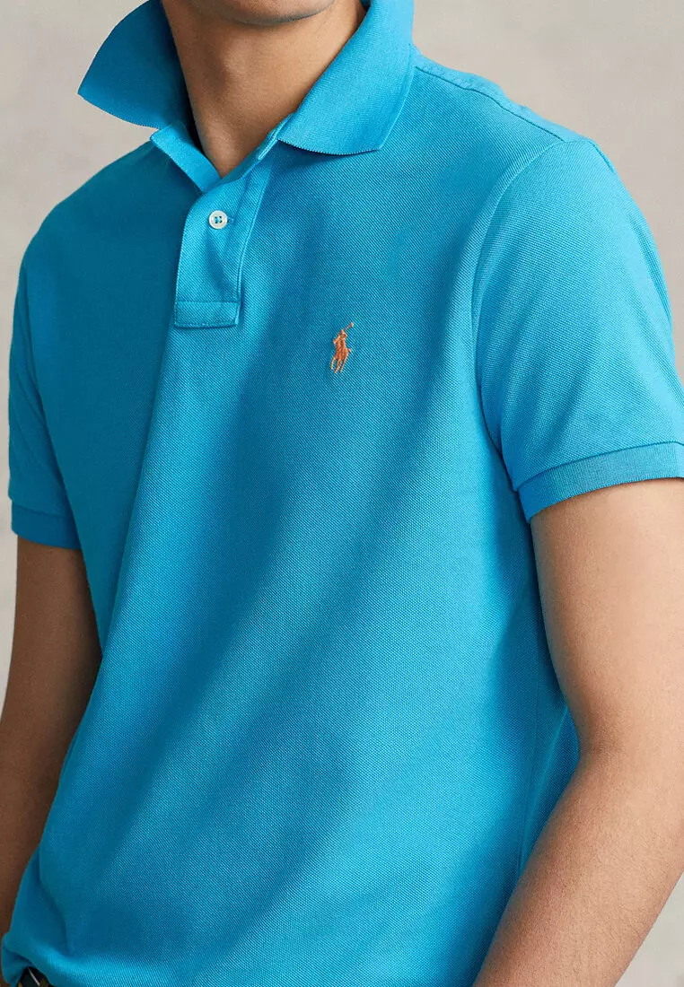 Custom Slim Fit Mesh Short Sleeve Polo Shirt