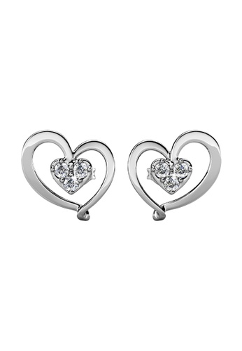 Her Jewellery silver Deliciae Earrings (White Gold) - Made with Swarovski Crystals 29C34ACE8B306EGS_1