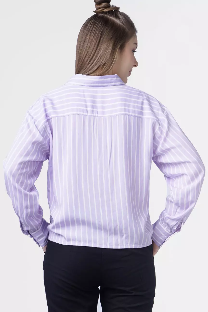 Kemeja Wanita Carol White Lilac