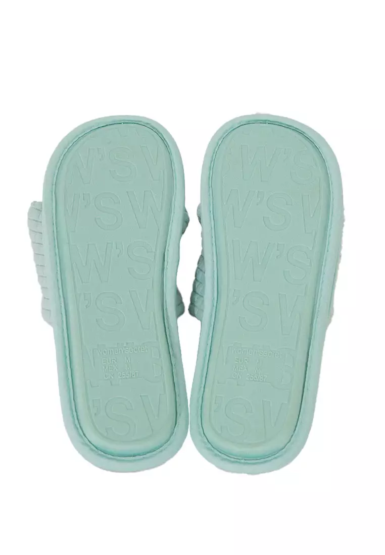 Blue Padded Slippers