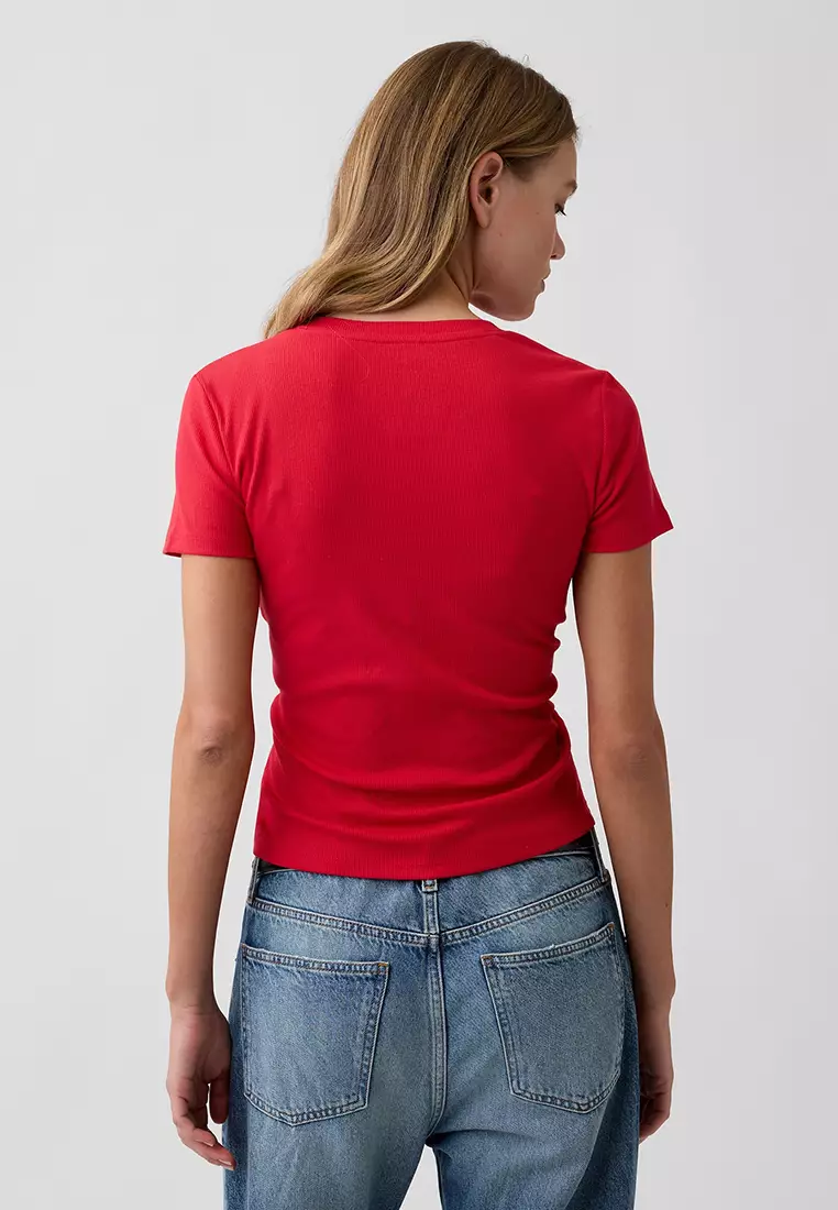 Short Sleeves Ribbed Cardigan