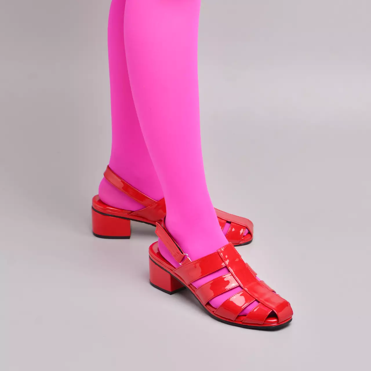 Elika Heels Patent Red