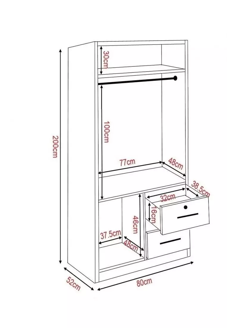 Buy Choice Furniture Choice Furniture Wylie Wardrobe 2024 Online ZALORA