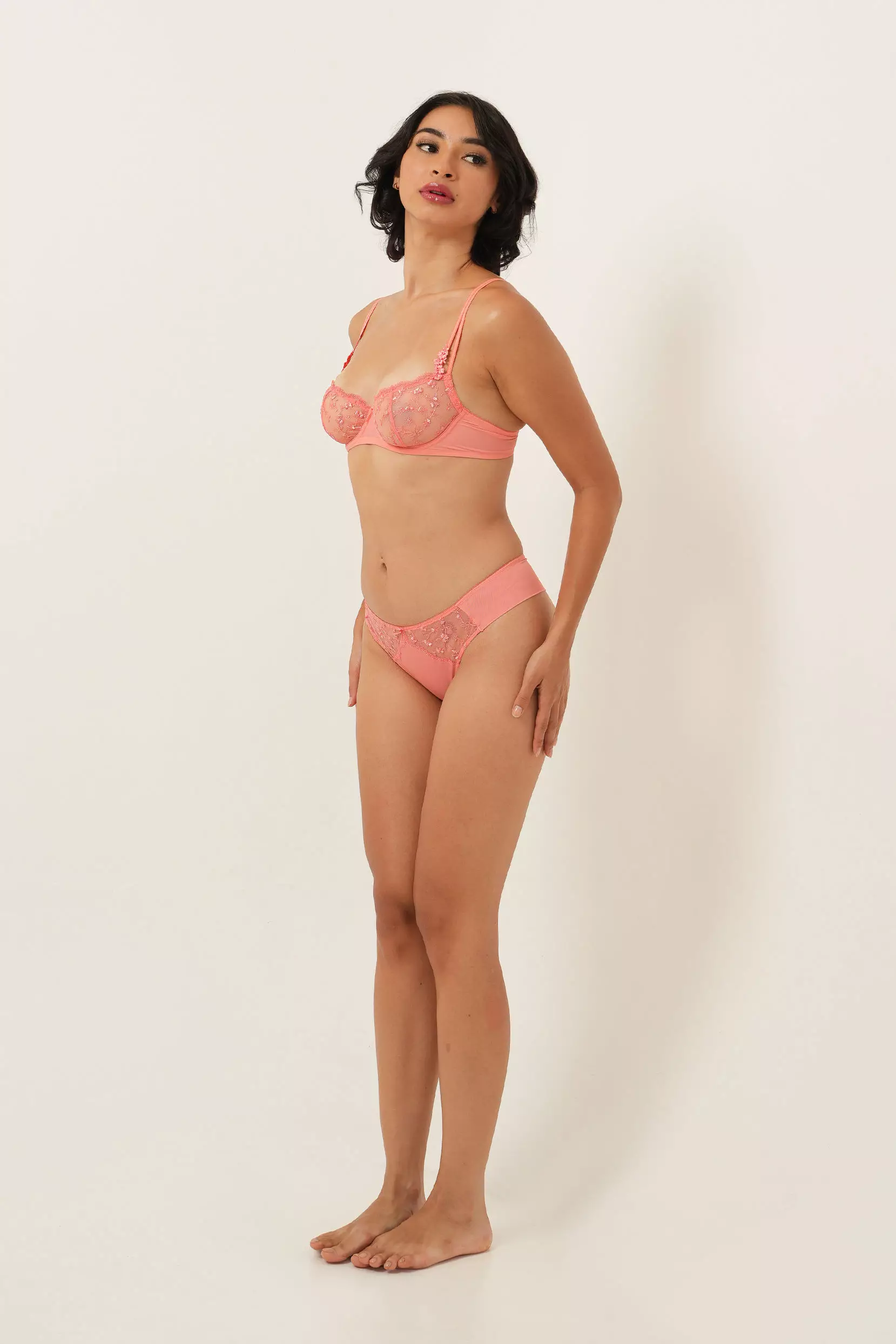 Diana French Thong - Coral