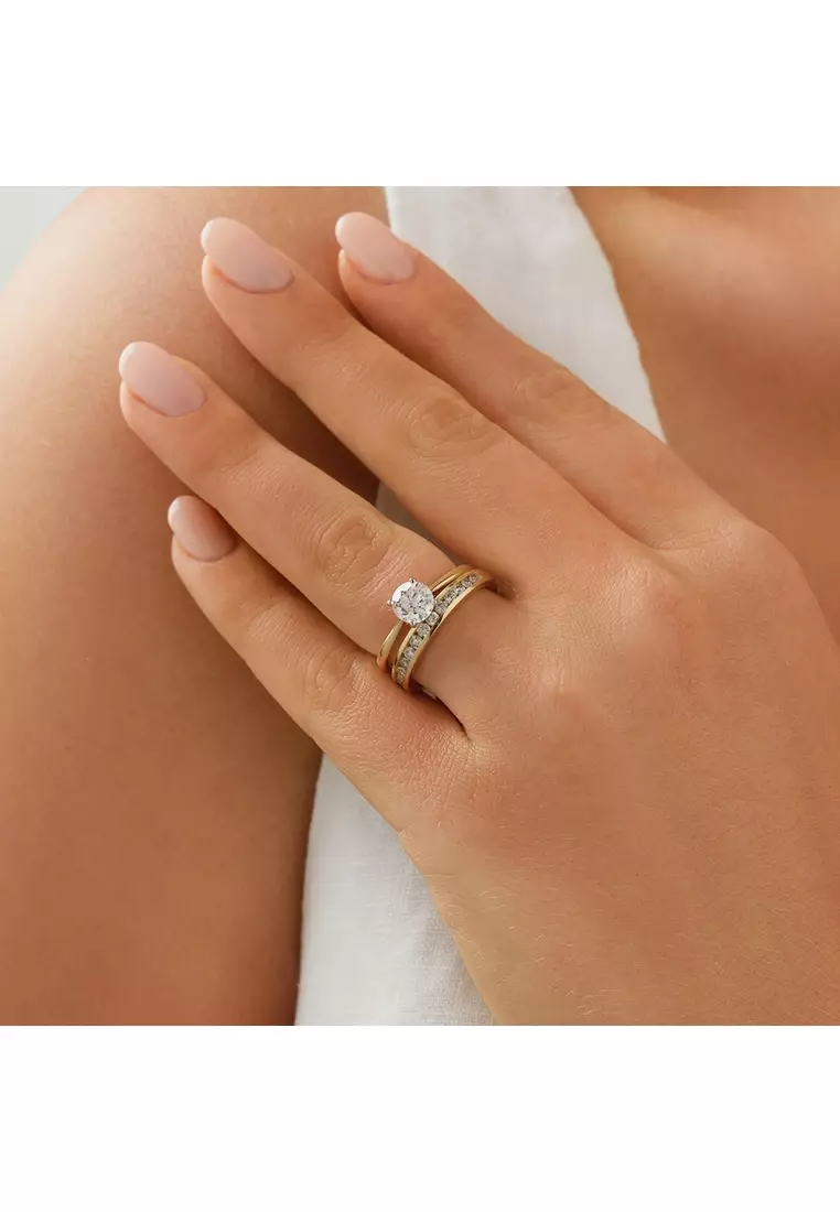 Michael hill rose online gold wedding band