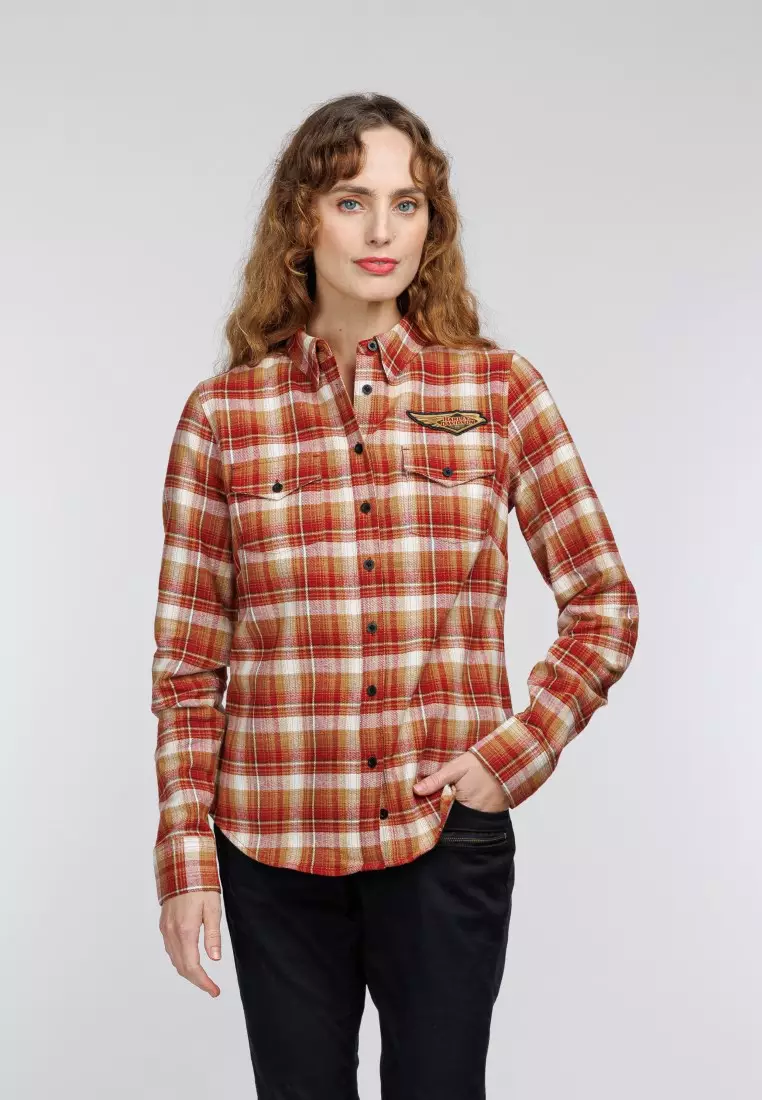 Buy Harley Davidson 120th Anniversary Retro Flannel Shirt 2023 Online   Harley Davidson 5137 0412082 4 