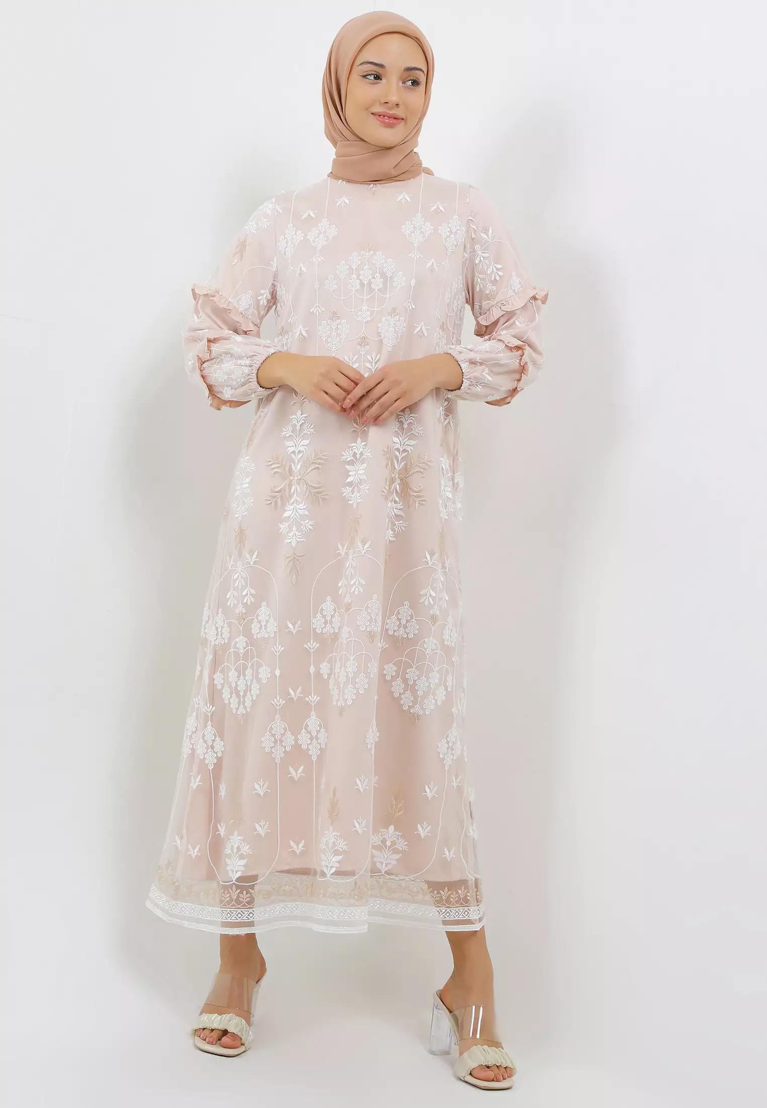 MFMW Zeora Dress Gamis Brukat Cream