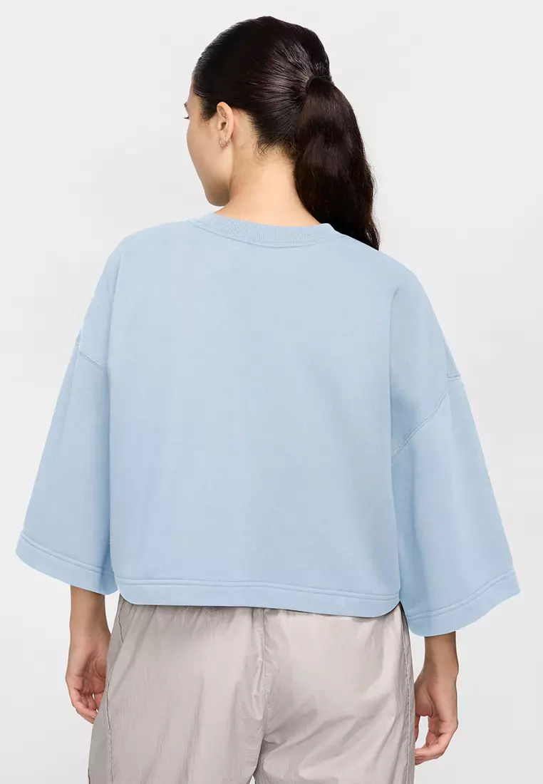 Sportswear Phoenix Fleece Loose Short-Sleeve French Terry Crop T-Shirt