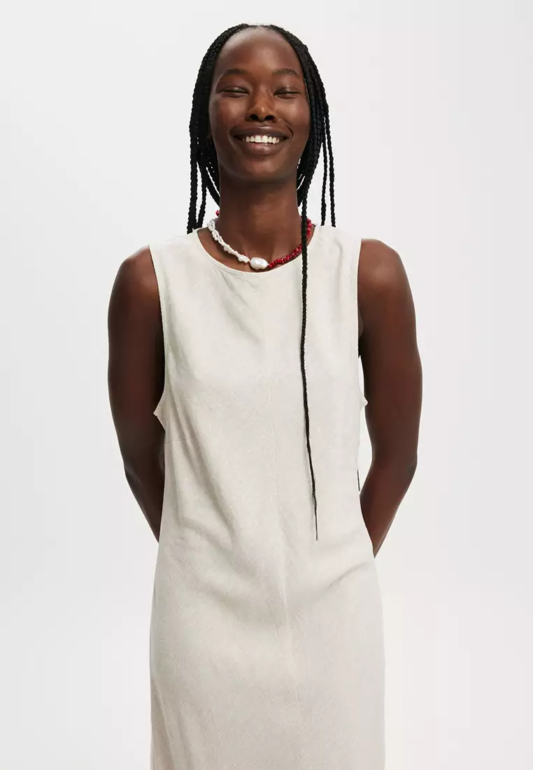 High neck cotton dress shop