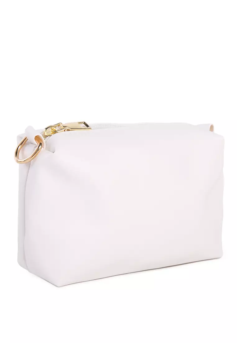 White leather clutch on sale bag