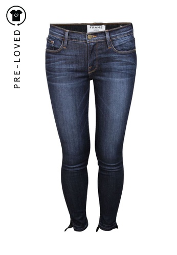 Buy Frame Denim Pre Loved Frame Denim Dark Blue Skinny Jeans Online Zalora Singapore