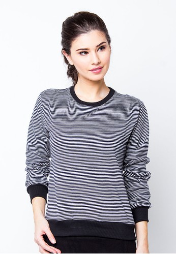 Bloop Sweater Lilian Stripe Blue Grey END-PE008