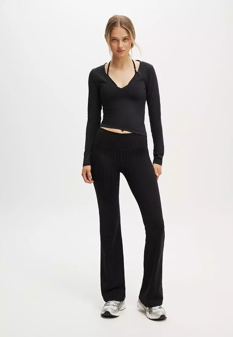 Ultra Soft Plunge Front Long Sleeve Tee