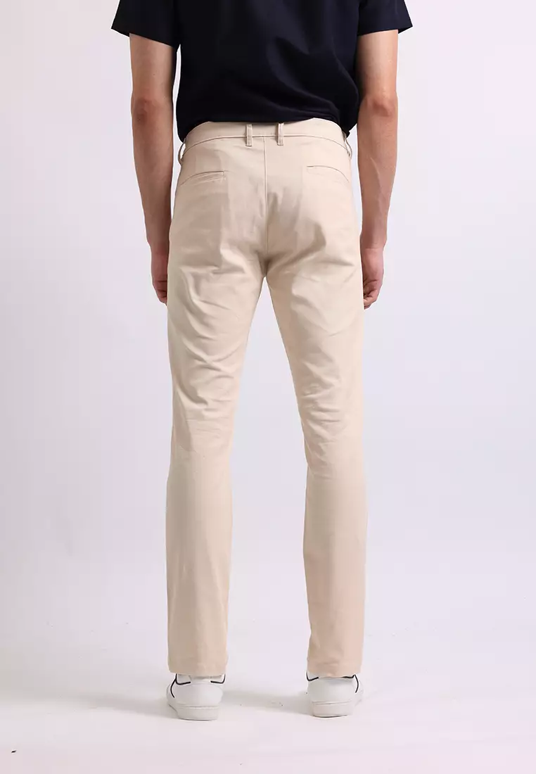 Manzone Celana Panjang Chinos Pria Slim Fit Roku - Beige