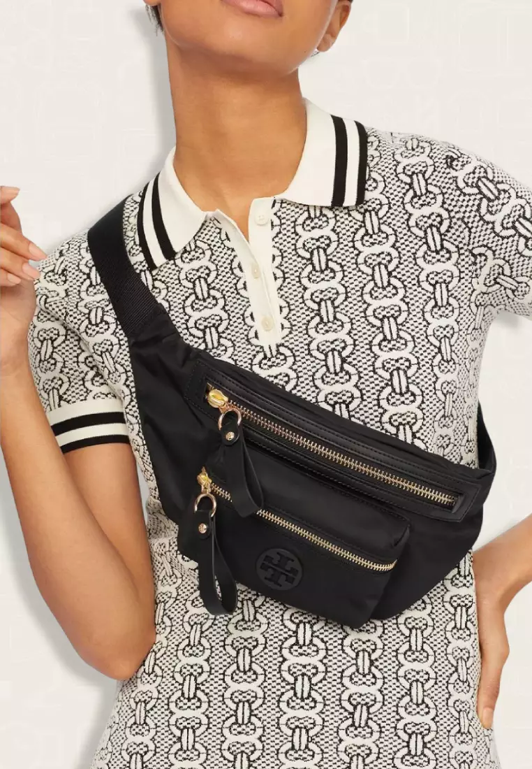 Jual TORY BURCH Tory Burch Nylon Belt Bag Black Original 2025