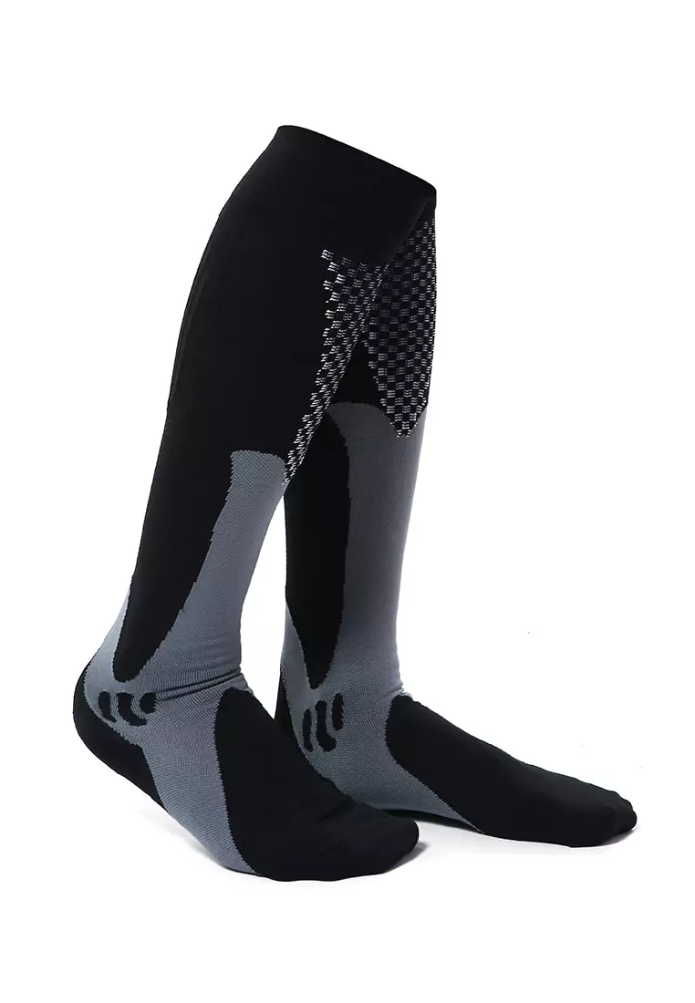 Seish Kaos Kaki Olahraga Sport Compression Socks Material Nylon ORIGINAL - Black