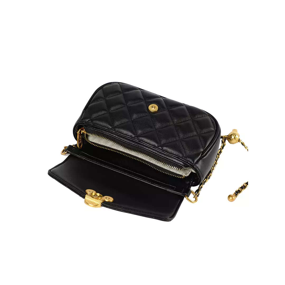 Mesuca Disney Mickey Grid Chain Shoulder Bags - Black